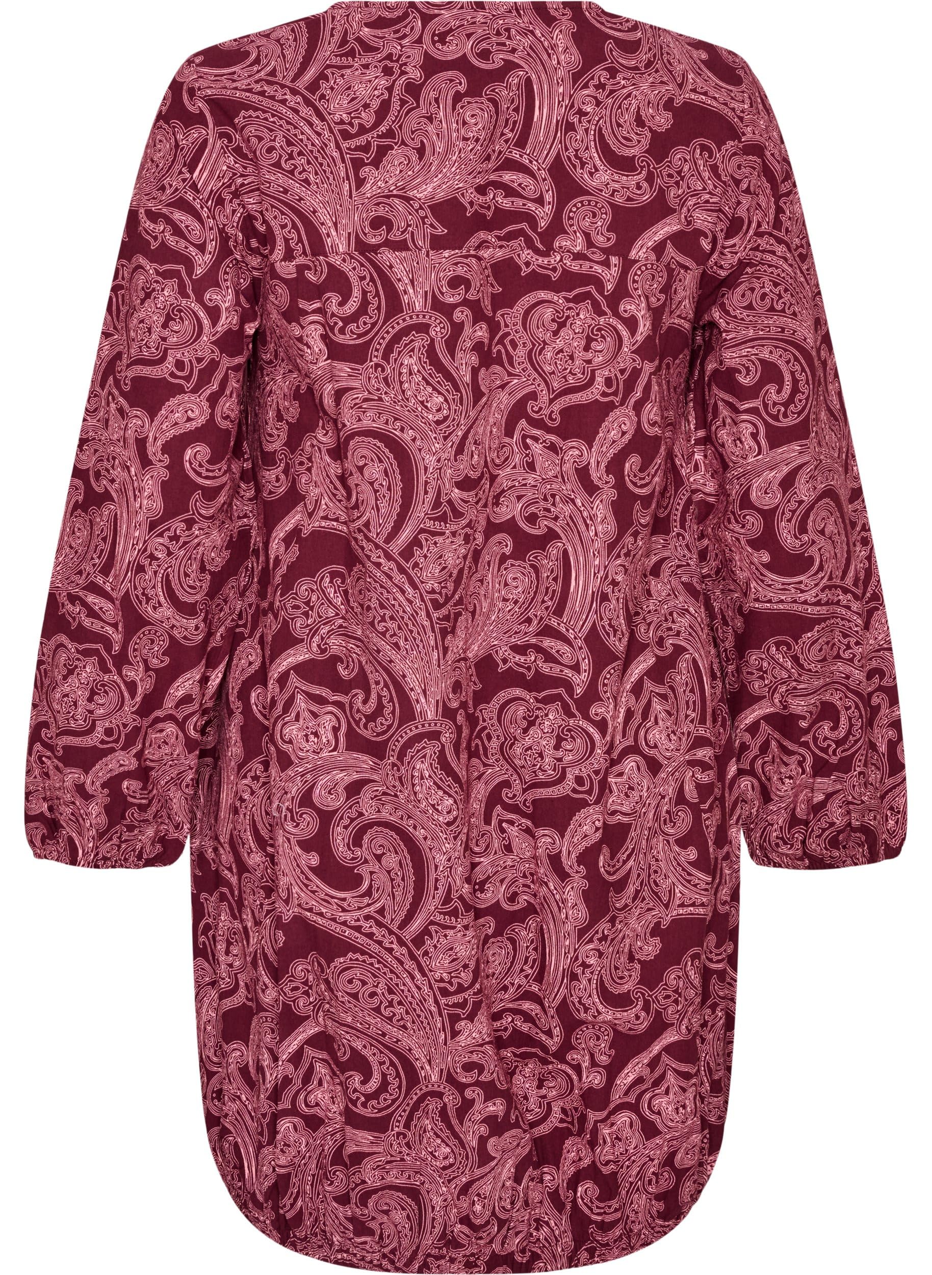 Zizzi Kleid Kurz Baumwolle Rundhals Gummizug Große Größen