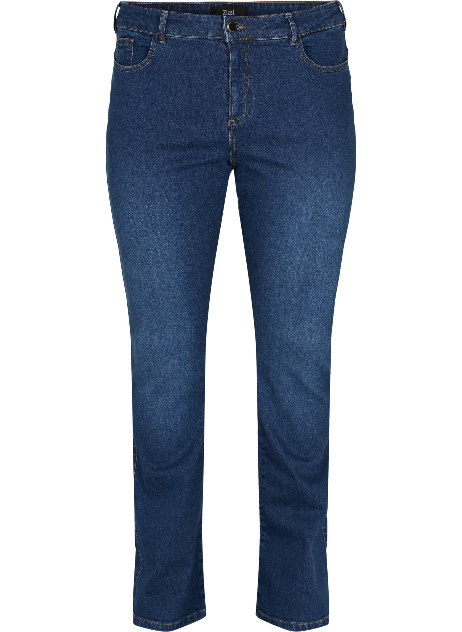 Zizzi Ellen High Waist Bootcut Jeans Dark Blue 42W/32L
