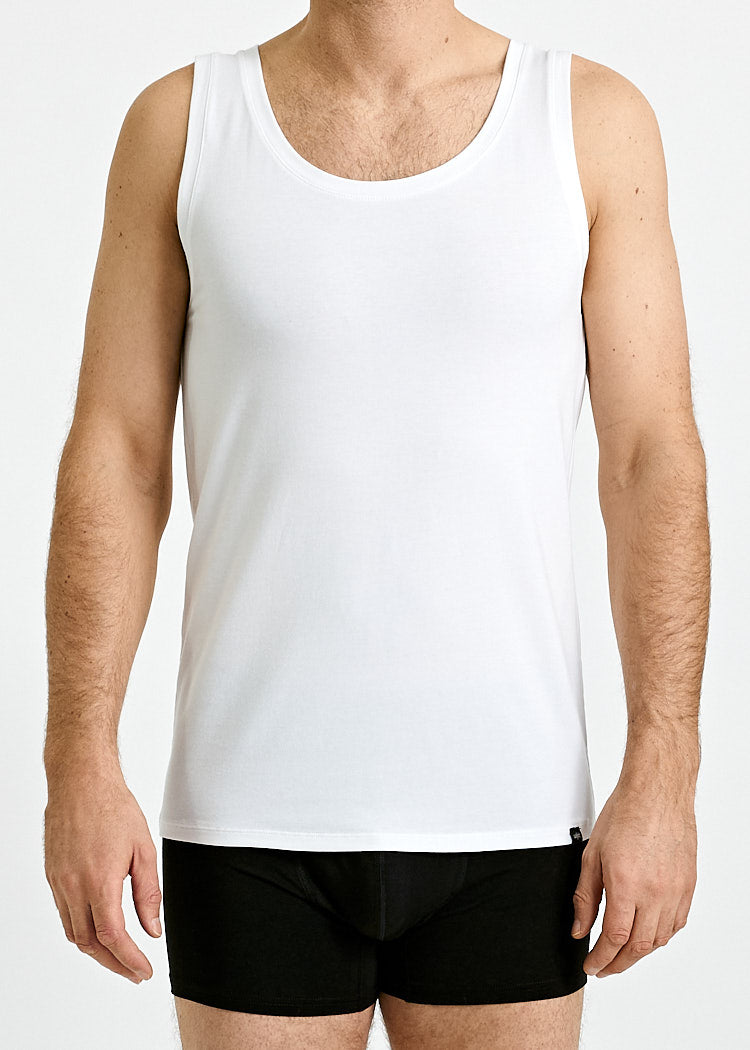 Wijld Ben Bright White Herren Tank Top eng