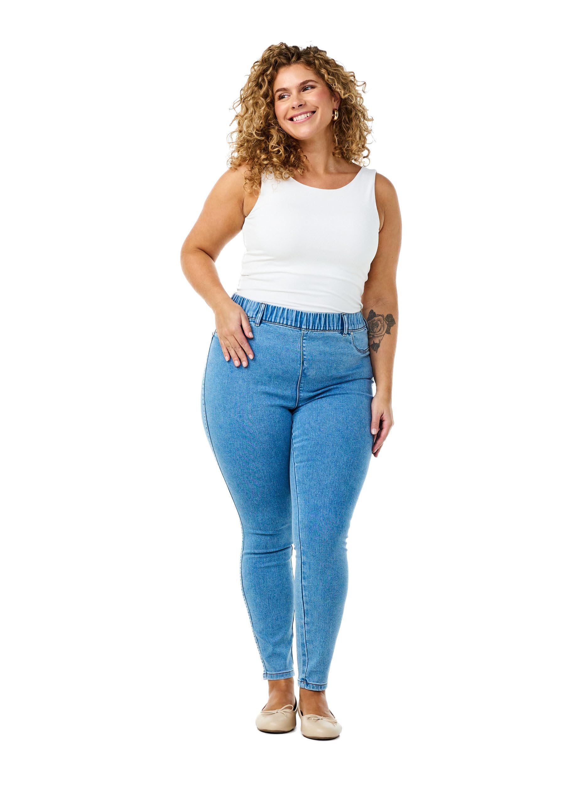 Zizzi Trousers Leggings Jeggings schwarz 42W-62W Stretch