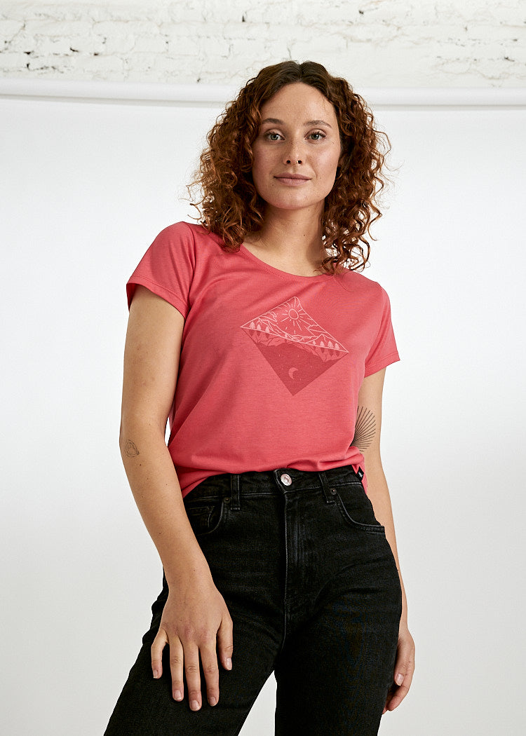 Wijld Sarah SquareLandscape T-Shirt Damen Print Holz