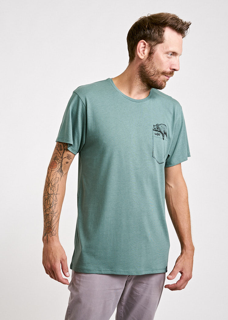 Wijld WoodShirt Sleepy Bear Herren T-Shirt Print