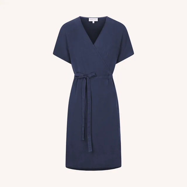 Nordlicht Tilda Wickelkleid blau aus Tencel