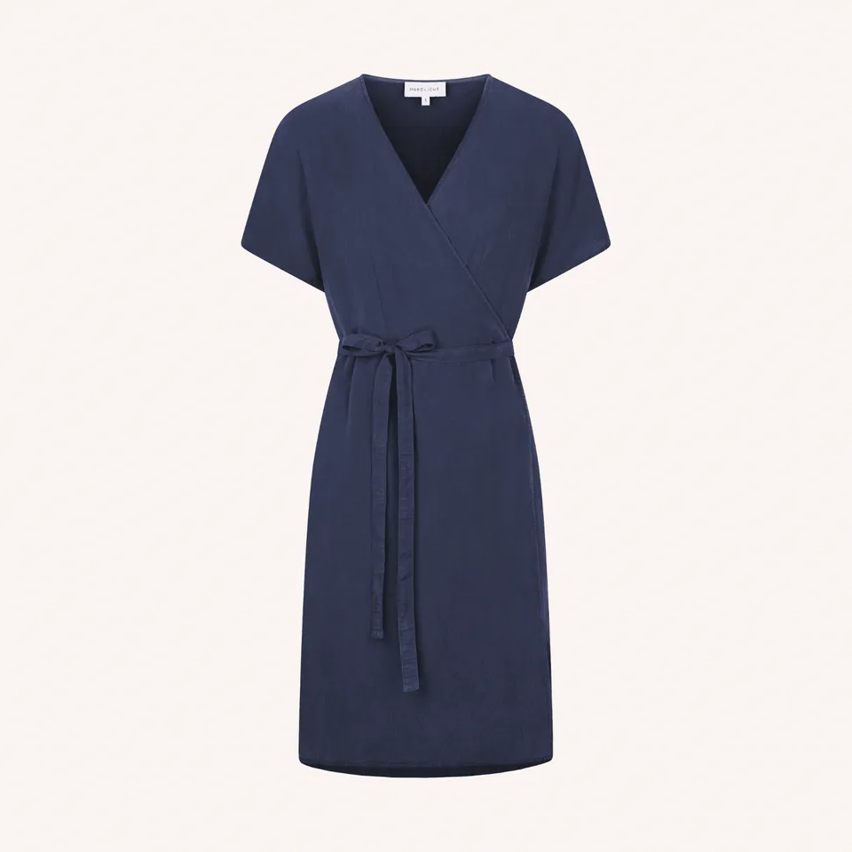 Nordlicht Tilda Wickelkleid blau aus Tencel