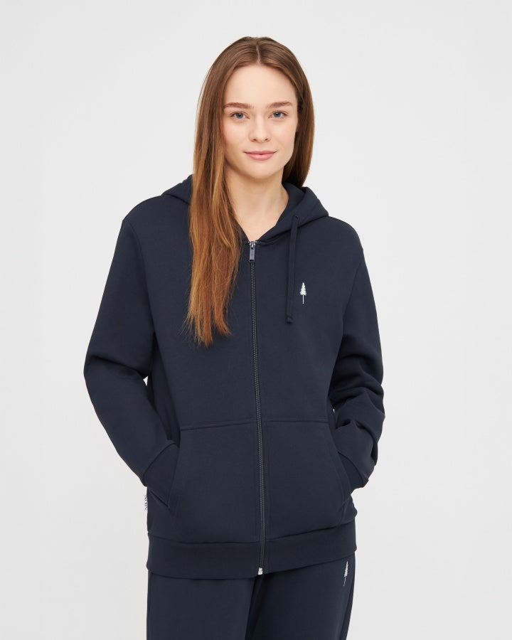 NIKIN TreeHoodie Jacket Kapuzenjacke Dark Navy Bio