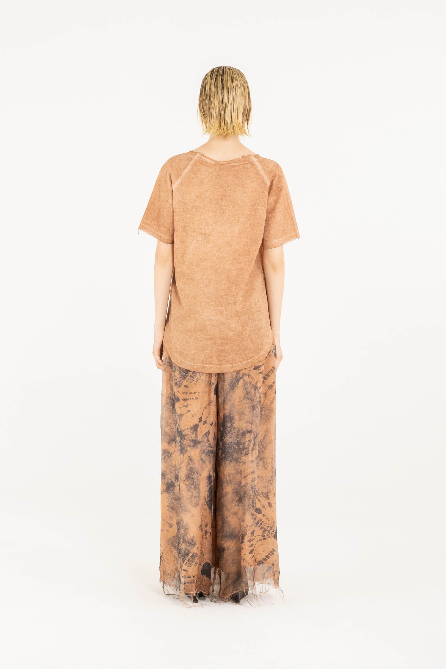 Sanctamuerte T-Shirt Ampia Shirt Musselin-Baumwolle weit