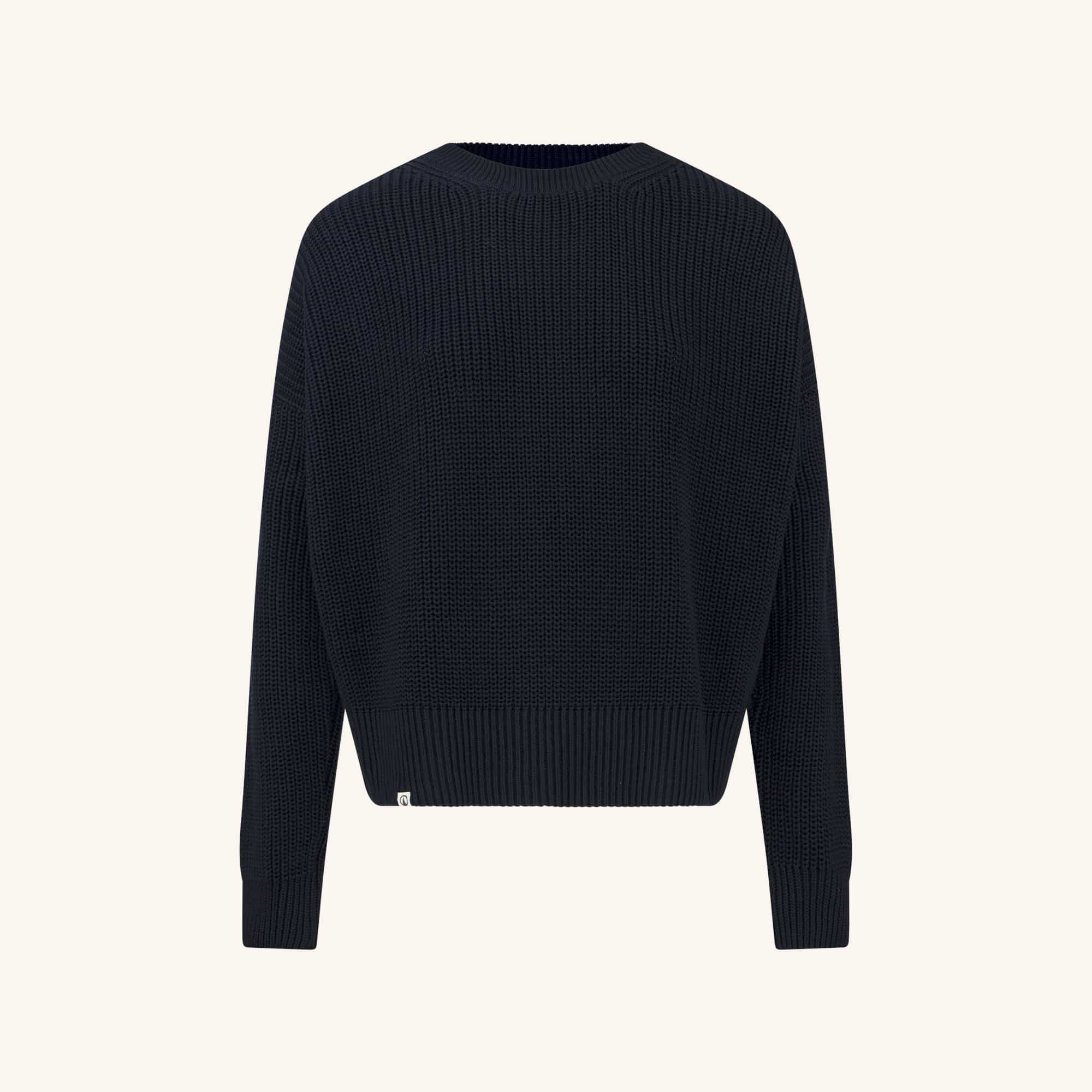 NORDLICHT Pullover Mara Grobstrickpullover Marineblau Bio