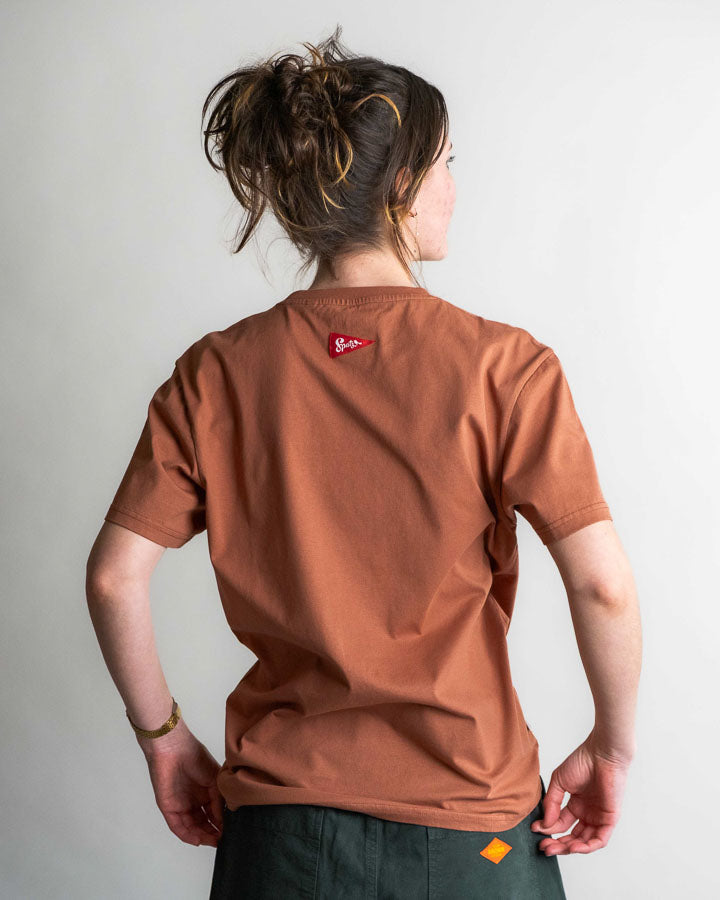 NIKIN TreeShirt Pocket Spatz T-Shirt Rehbraun Regular Fit