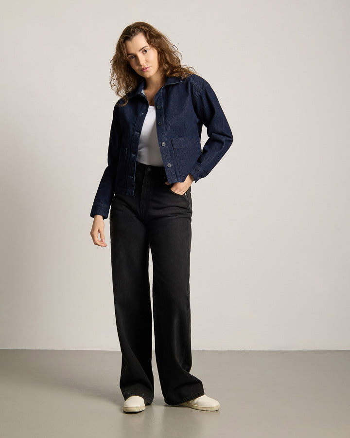 NIKIN TreeJacket Denim ReCotton Damen Jeansjacke Dark Indigo