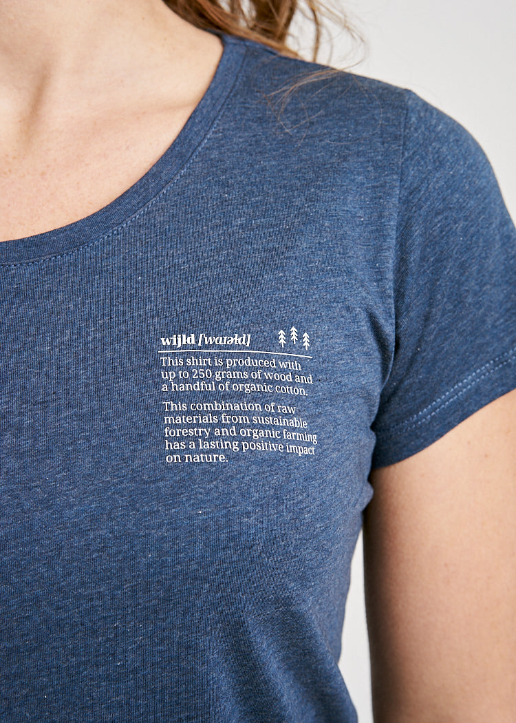 Wijld Sarah Wijld Typo Damen T-Shirt Print Lyocell Relaxed
