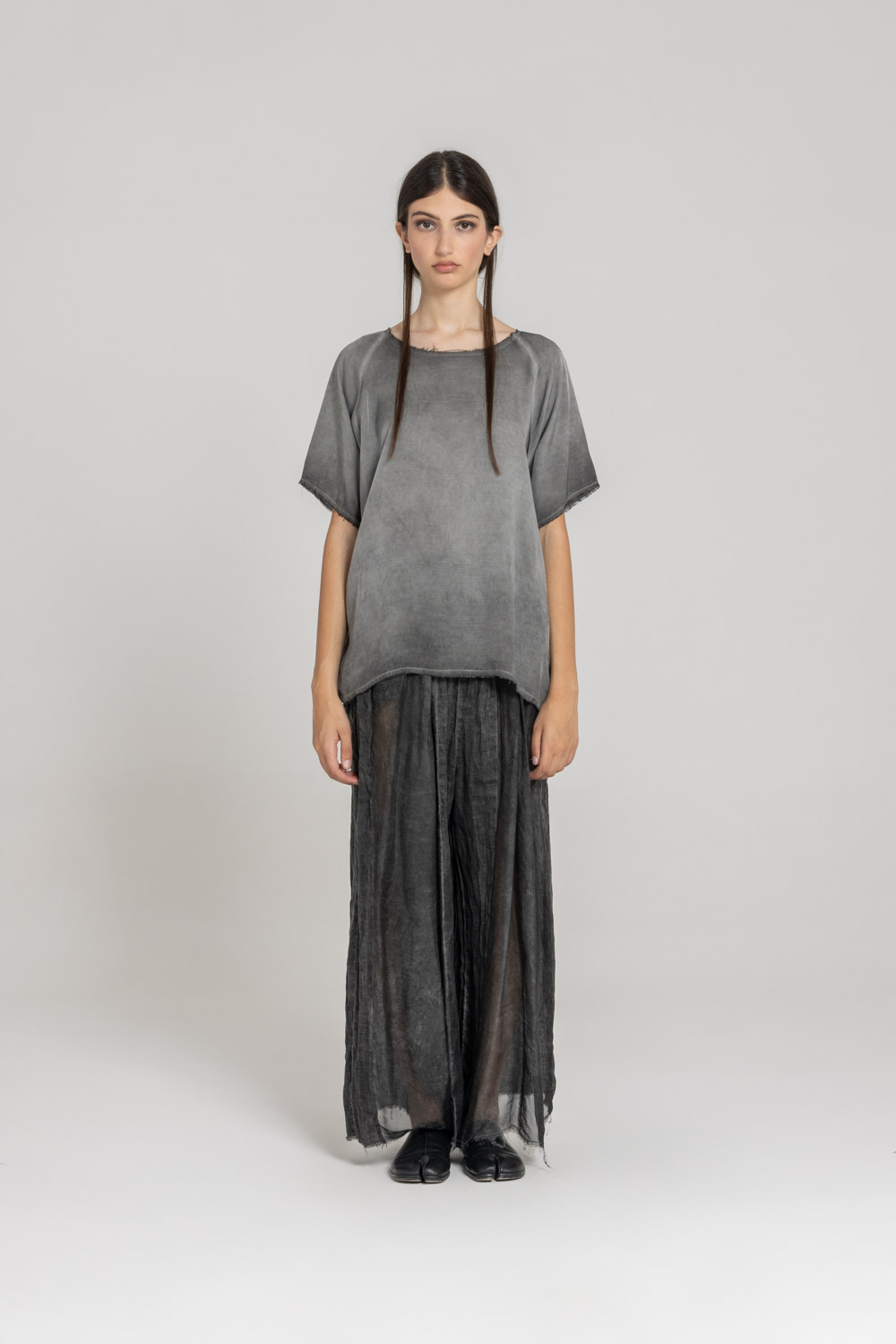 Sanctamuerte T-Shirt Over T-Shirt Kurzarm Viskose-Satin