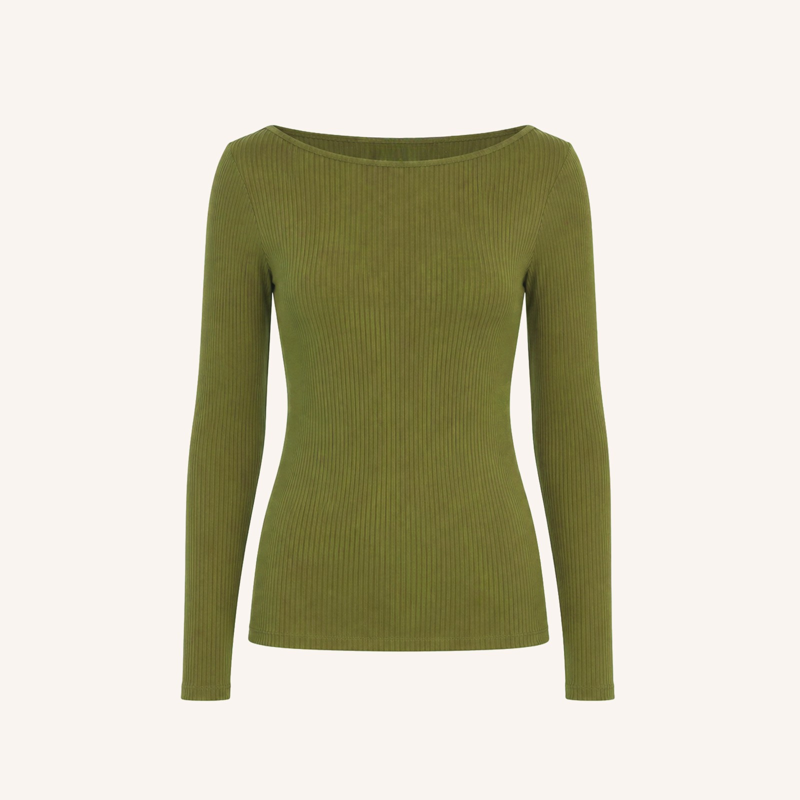 NORDLICHT Zoe Langarmshirt U-Boot Grün Ecovero