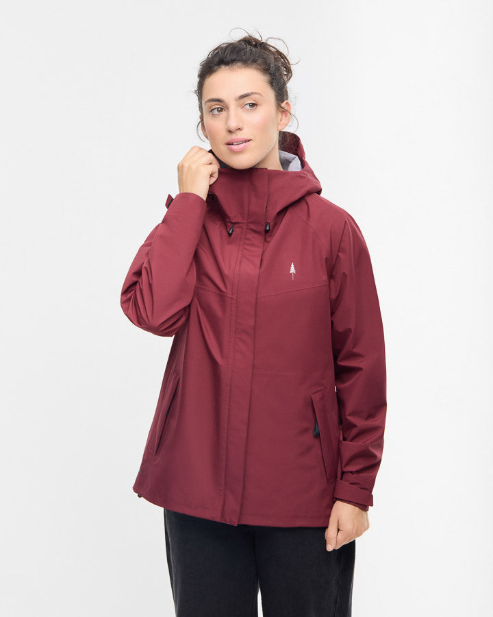 NIKIN TreeJacket Rain Women Regenjacke Burgundy Wasserdicht