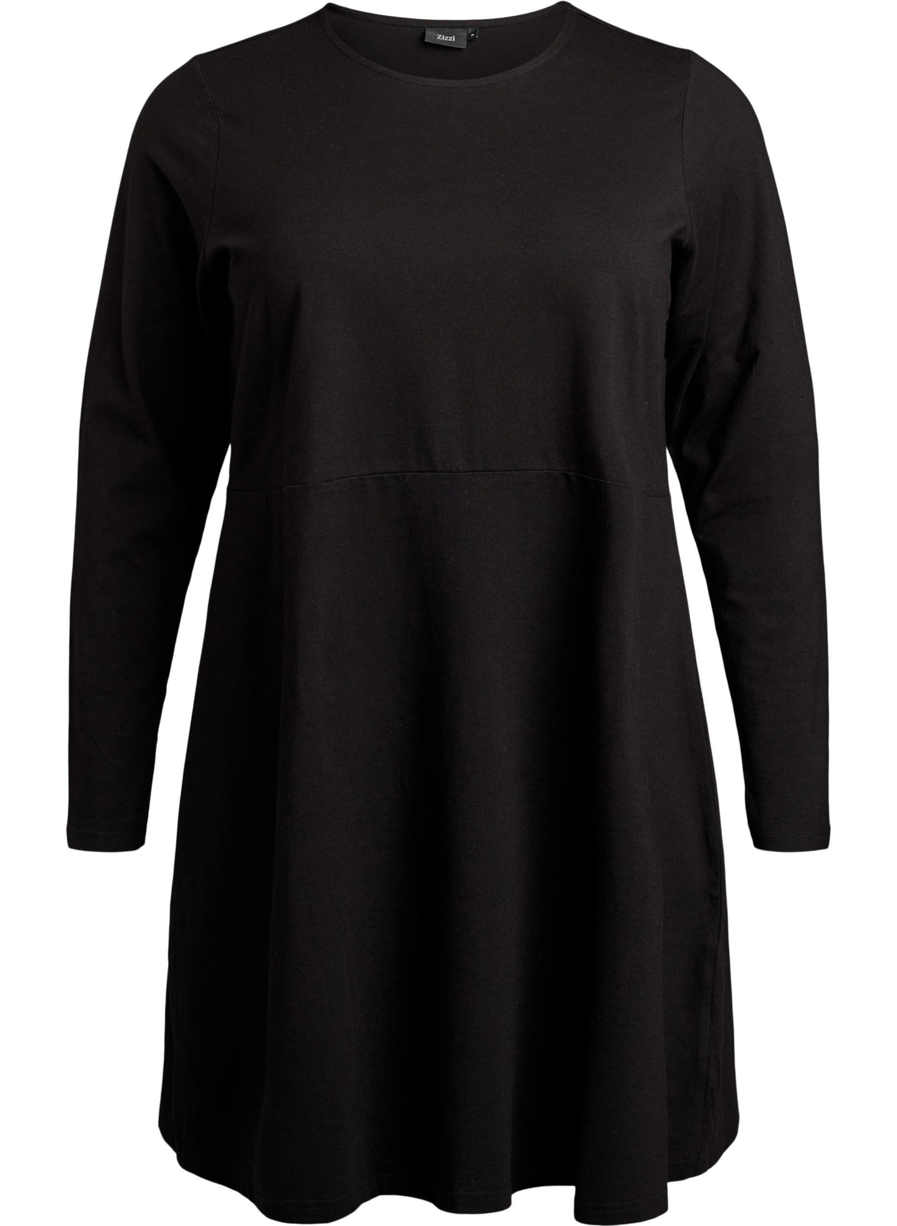 Zizzi Kleid A-Linie Langarm Baumwolle Gr.42-60