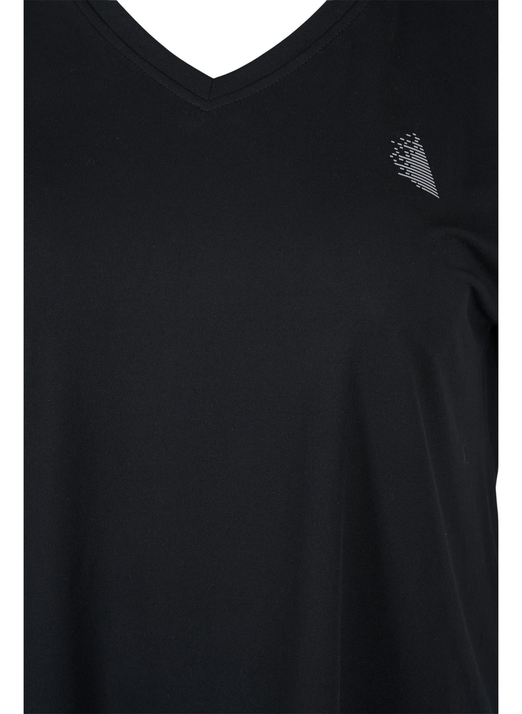 Zizzi Active T-Shirt Kurzarm Schwarz Große Größen