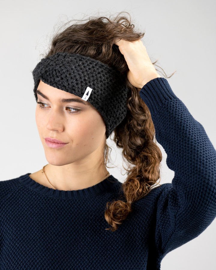 NIKIN TreeHeadband Knitted Twist Stirnband Black Mel