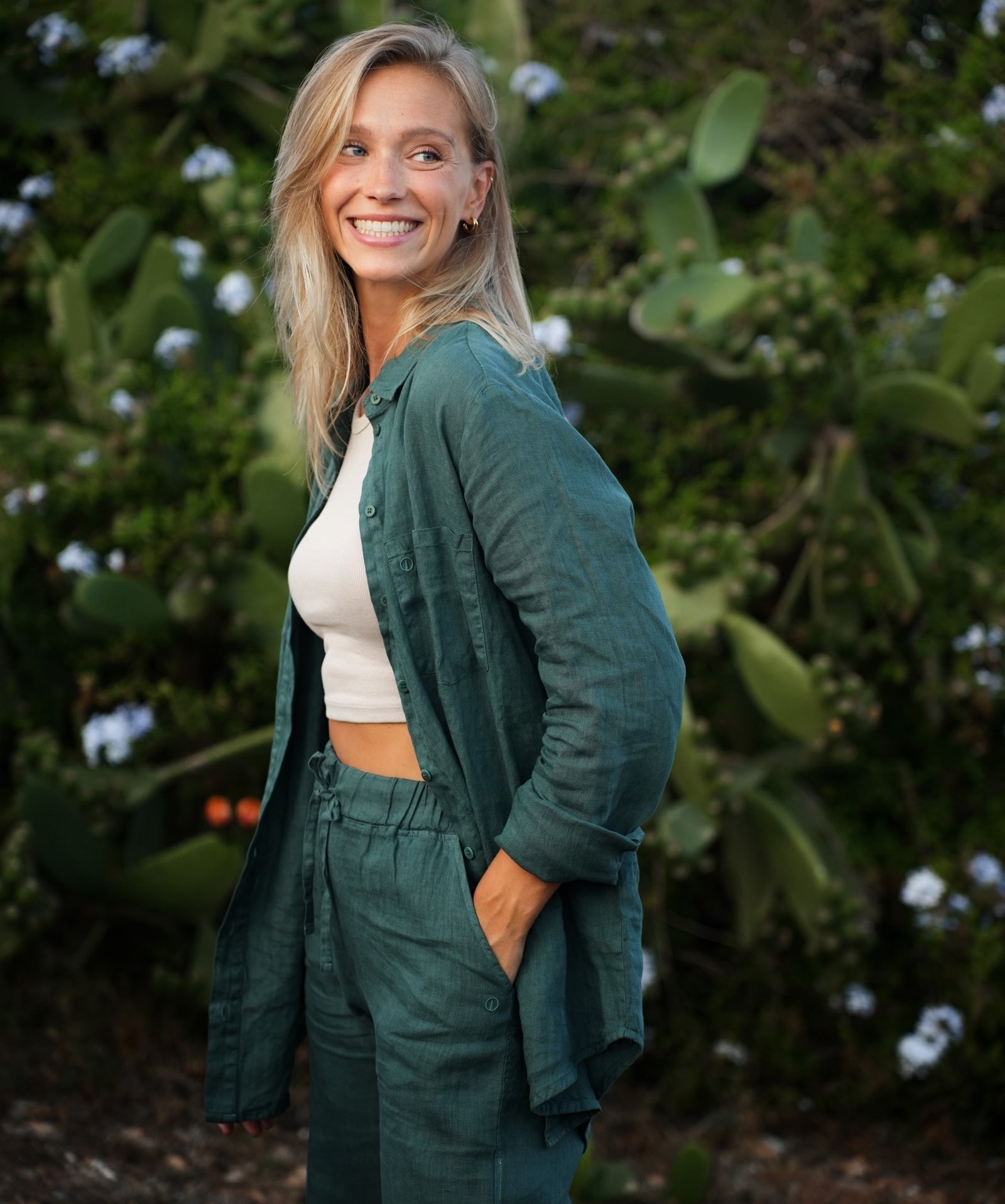 NORDLICHT Cilia Leinen Bluse Oversize atmungsaktiv