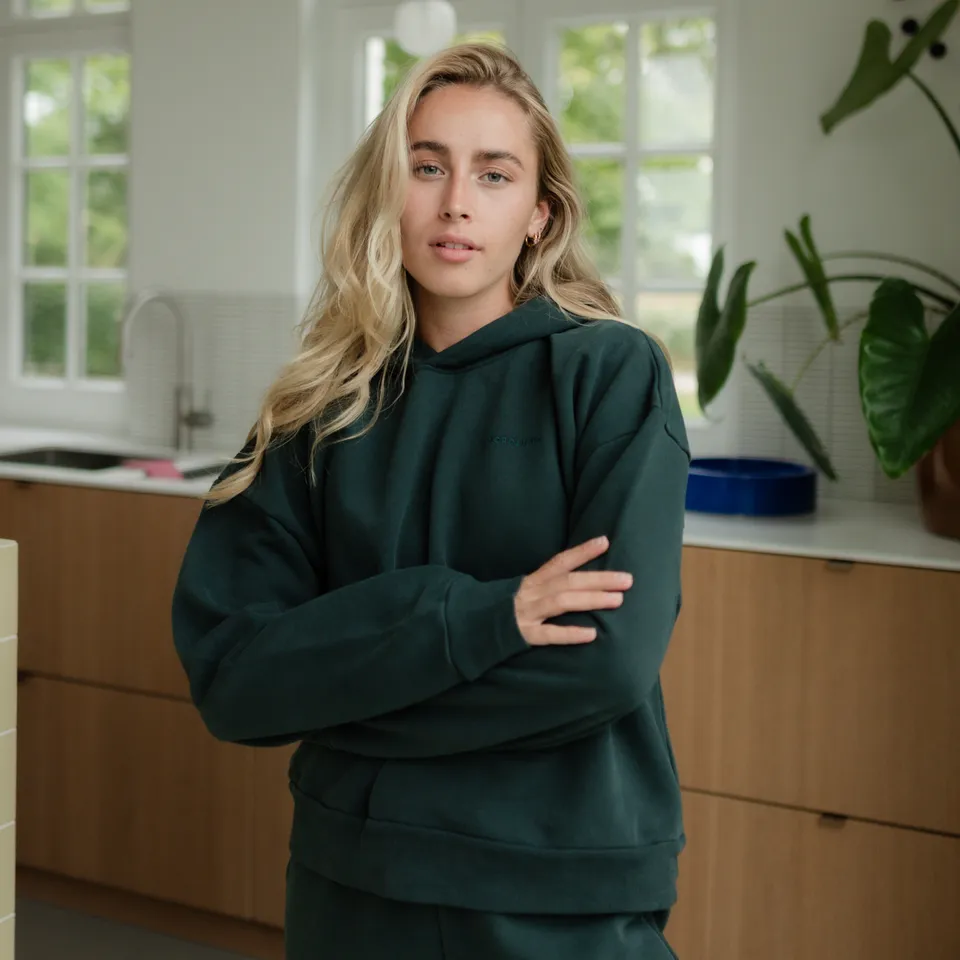 NORDLICHT Nissa Hoodie Pullover Grün Bio-Baumwolle