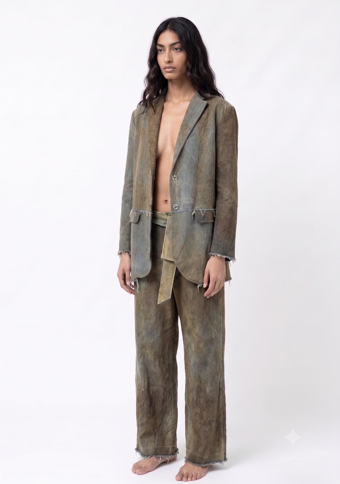 Sanctamuerte Capispalla Blazer Loose Fit Jeansblazer Baumwolle